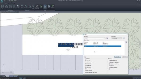 Find and Text Style in DWG FastView Plus