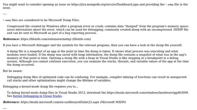 Databases: How to read MongoDB .mdmp files? смотреть онлайн