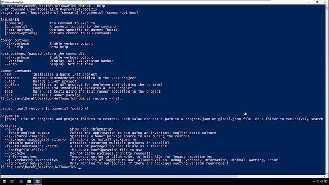 .NET Core Command Line Interface (CLI) | Learn the Basics смотреть онлайн