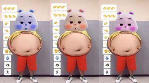 Super cute fat rabbit - The funniest fat stomach tiktok dance