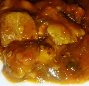 Подлива с мясом.