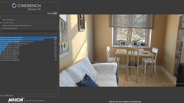 Тестирование процессора i5-2400 в программе CINEBENCH смотреть онлайн