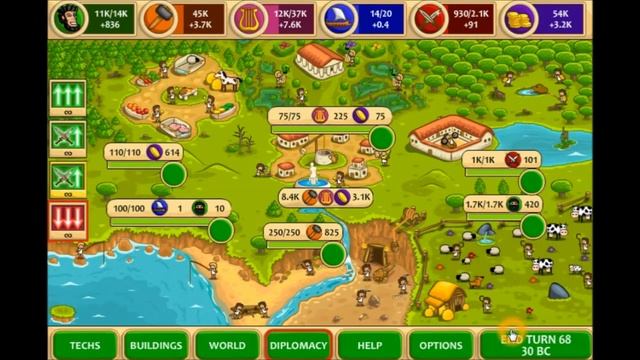 Pre-Civilization Marble Age: Sparta, HARD, brilliant commander смотреть онлайн