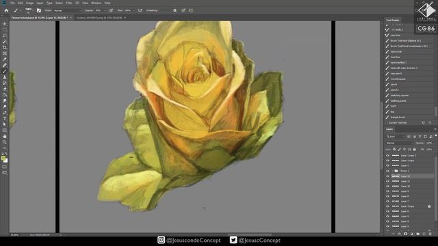 Como pintar una flor en photoshop con jesus conde смотреть онлайн