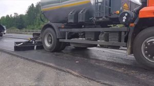 Автогудронатор «HYDROG» : заправка, подготовка, старт, работа.