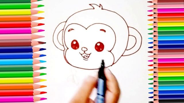 How to draw a cute monkey смотреть онлайн