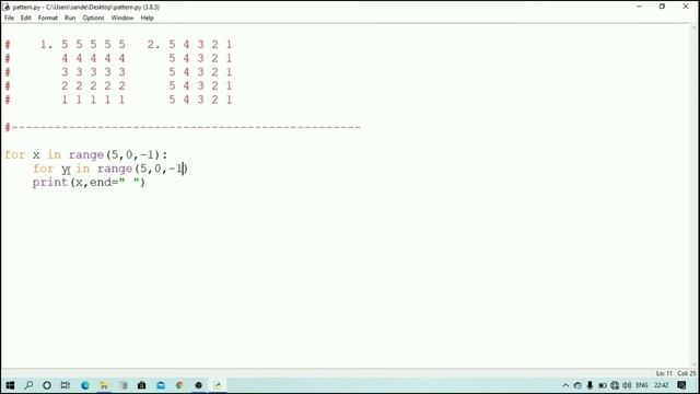 Python pattern program - Lecture -2 ! print pattern in python смотреть онлайн