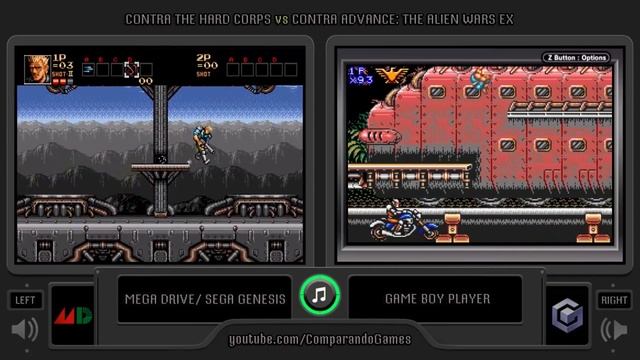 Contra (Sega Genesis vs GBA) Side by Side Comparison (Mega Drive vs GBA) Game Boy Player смотреть онлайн