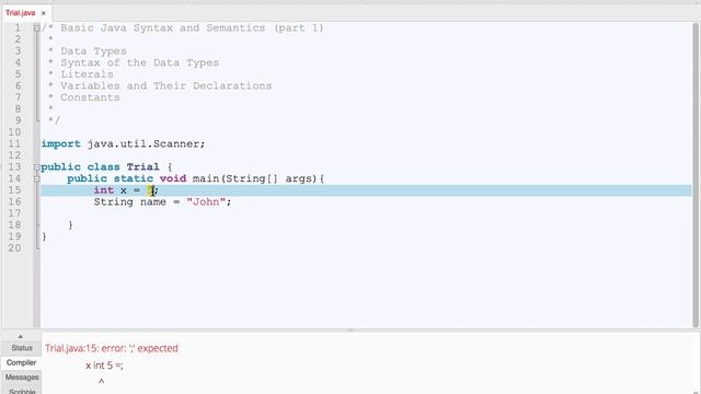 Basic Java Syntax and Semantics part 1 смотреть онлайн