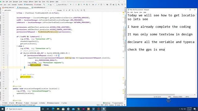 How to Get offline location in android studio - Android Tutorial смотреть онлайн