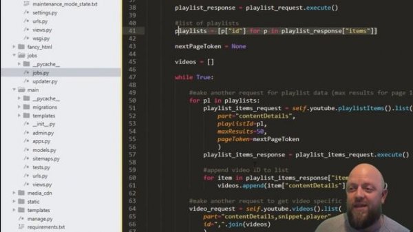 Python Django - Youtube API