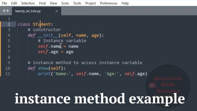 instance methods in Python | Python Full Course for beginners #pythonfullcourse #python3 #interview смотреть онлайн