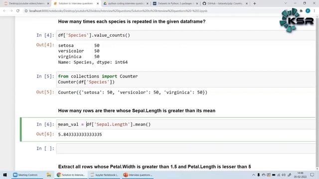#3 Python Coding Interview Questions I Top Python Coding Interview Questions I KSR Datavizon смотреть онлайн