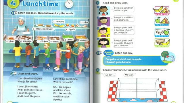Super Minds Student Book 1 - Unit 4 Page 46-47 Lunchtime Audio Part 1 | Cambridge | KSSR English смотреть онлайн