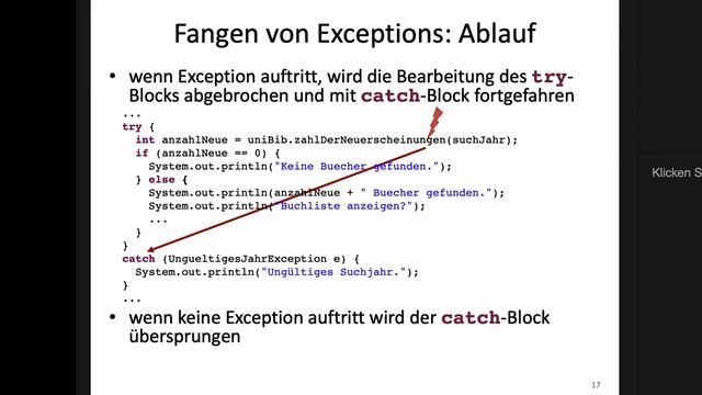 Vorlesung 12 2022 - Exception Handling смотреть онлайн