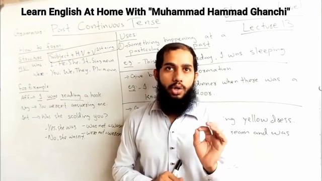Past Continuous Tense - Lecture 13 - Elementary - By Muhammad Hammad Ghanchi смотреть онлайн