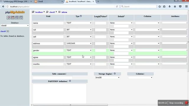 Advanced PHP | PHP form database and create table and table field 8. 2 смотреть онлайн