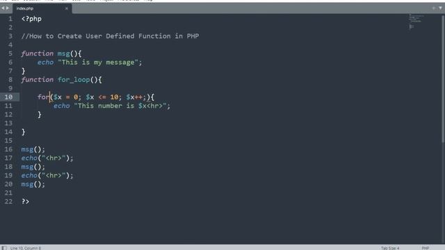 How to Create User Defined Function in PHP смотреть онлайн