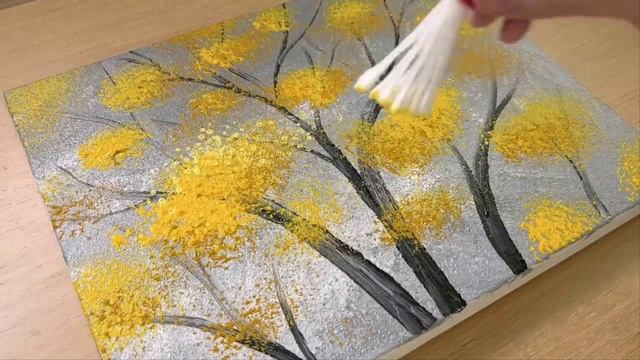 Рисуем красиво цветение деревьев.