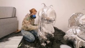 КАК СДЕЛАТЬ СКУЛЬПТУРУ (Скульптура Зузу из пенопласта и Стеклопластика)