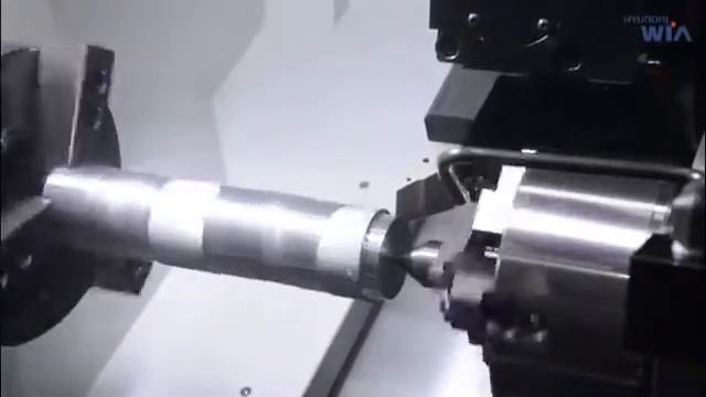 Hyundai Wia L2000LSY CNC Turning Center Cutting Demo смотреть онлайн