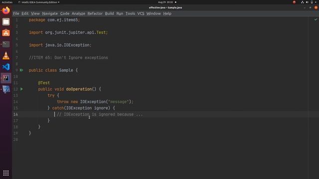 [Effective Java] [Item 65] Don't ignore exceptions смотреть онлайн