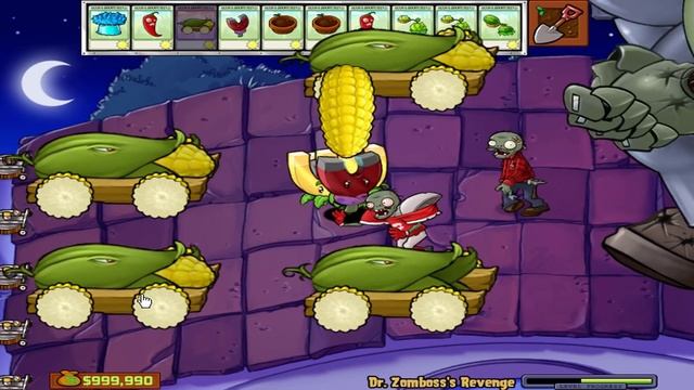 Plants vs Zombies - Cob Cannon, Magnet shroom vs Dr. Zomboss смотреть онлайн