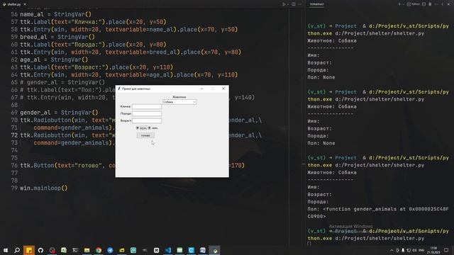 Приют для животных. #7 Проект (изучаю с нуля Python 3) смотреть онлайн