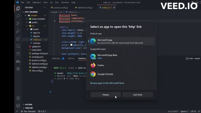 Tailiwindcss setup by postcss without any error in Reactjs project with VITE. смотреть онлайн