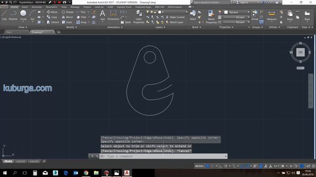 Basit AutoCad Egzersiz Çizimleri - 4 смотреть онлайн