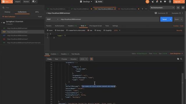Spring Boot 2.3 Essentials 16 - Exception Handling pt 04 - Field Validation смотреть онлайн