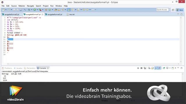 Effektive Programmierung mit Perl Tutorial: Formate und die write-Funktion |video2brain.com смотреть онлайн