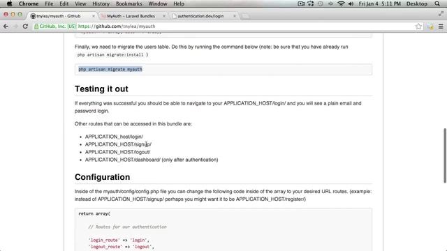 Laravel Authentication Bundle - MyAuth смотреть онлайн