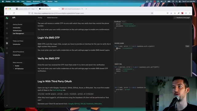 SMS Login with Supabase Auth and Twilio смотреть онлайн