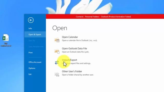 Transfer Outlook contacts from excel смотреть онлайн