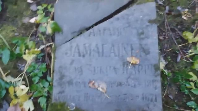 Заброшенное финское старое кладбище Хиетамяки в деревне Яльгелево. Октября 2021 год. смотреть онлайн