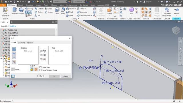 Ladder-foldable (Volume-3)-Autodesk Inventor Tutorial смотреть онлайн