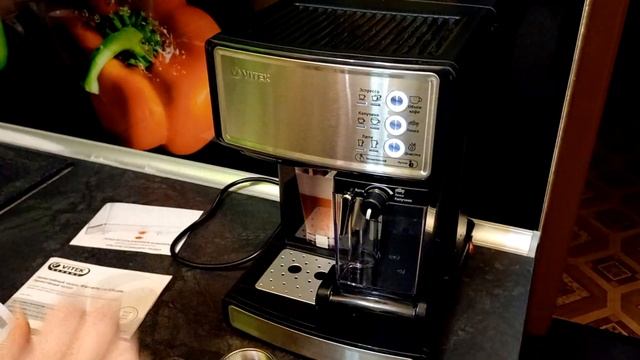 Распаковка — Кофеварка эспрессо Vitek VT-1514 BK смотреть онлайн
