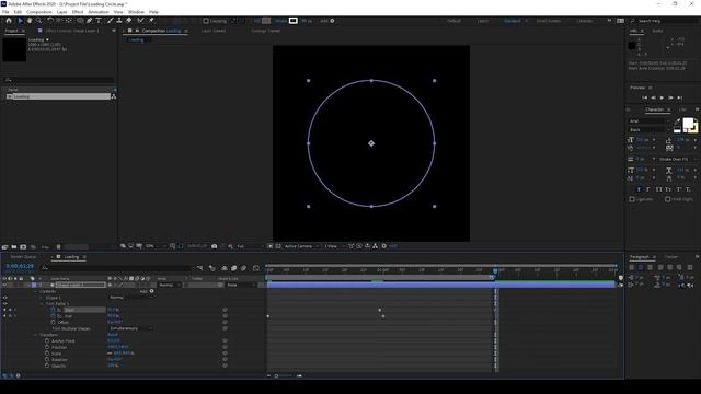 Loading Circle Animation - Adobe After Effects Tutorial смотреть онлайн