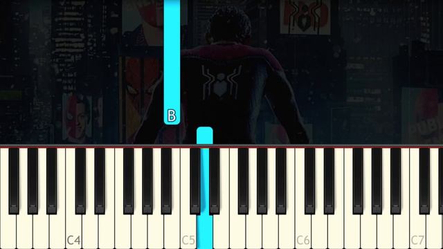 SPIDER-MAN: No Way Home - Ending Theme - VERY EASY Piano tutorial смотреть онлайн