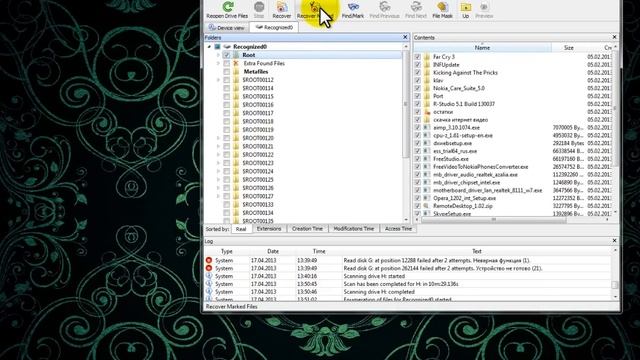 восстановление файлов, не читаеться флешка, R-Studio