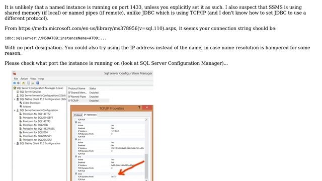 JDBC connection error for SQL Server Database смотреть онлайн