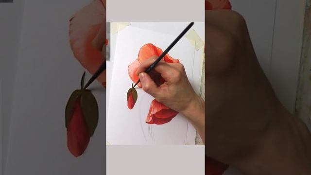 живопись. Маки акрилом смотреть онлайн