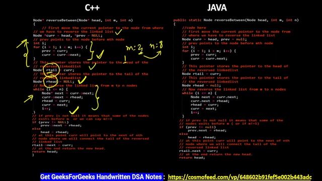 Reverse a sublist of a linked list | How to Reverse a Sublist of Linked List ? Coder Army Sheet | смотреть онлайн