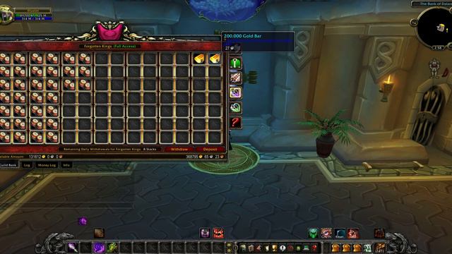 WoW - Stealing 1 million gold from guild bank! смотреть онлайн