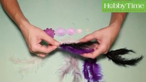 Бомбическая брошь с перьями. Пошаговая инструкция.