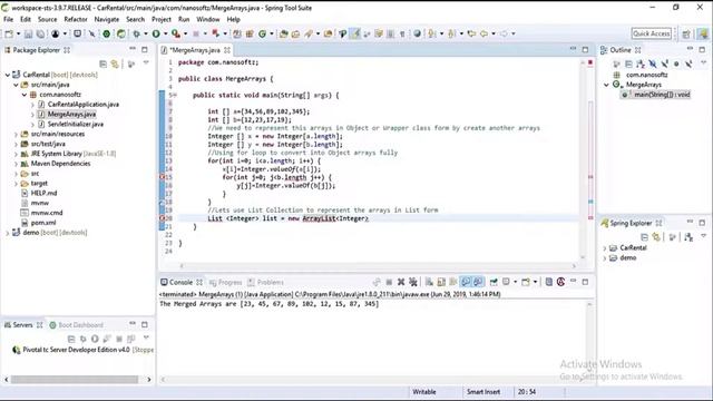 Java Tutorials: How to merge two arrays together using the List method смотреть онлайн