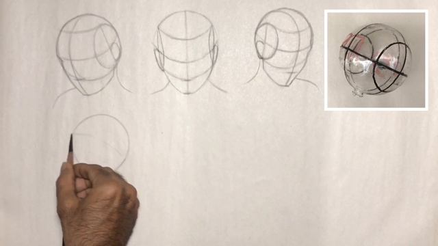 How to Draw head in different angles using Loomis method - 3 смотреть онлайн