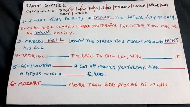 Past Simple - 6 exercícios смотреть онлайн