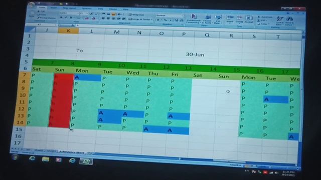 Attendence sheet in M.S. Excel 2007 | Fully Editing | смотреть онлайн
